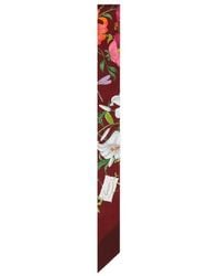 Gucci - Printed Silk Twill Neck Bow - Lyst