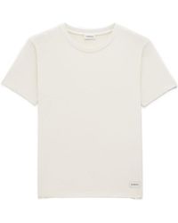 Saint Laurent - Logo Patch Crewneck T-Shirt - Lyst