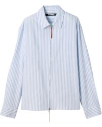 Jacquemus - Striped Zip-Up Long-Sleeve Shirt - Lyst