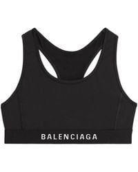 Balenciaga - Logo-Printed Sports Bra - Lyst