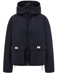 Ferragamo - Ferragamo Zip-Up Hooded Padded Jacket - Lyst