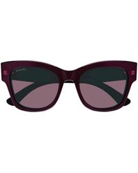 Gucci - Eyewear Butterfly Frame Sunglasses - Lyst