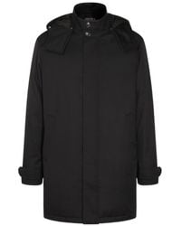 ZEGNA - Long Sleeved Hooded Coat - Lyst