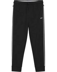 BOSS - Triangle-Jacquard Tracksuit Bottoms With Rubberised Logo - Lyst