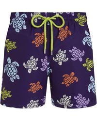 Vilebrequin - Swim Shorts With Multicolour Turtle Print - Lyst