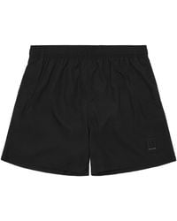 ARMANI EXCHANGE - Logo-Patch Swim Shorts - Lyst