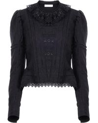 Chloé - Chloé Lace-Detailed Fitted Jacket - Lyst