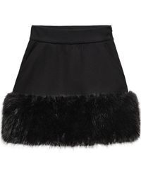 Prada - High-Waist A-Line Mini Skirt - Lyst