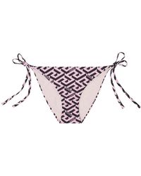 Versace - Greca Signature-Print Bikini Bottoms - Lyst