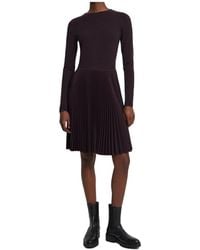 Theory - Long-Sleeved Wool-Blended Dress - Lyst