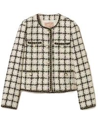 Twinset - Bouclé Jacket With Check Pattern - Lyst
