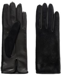 Nour Hammour - Calf Hair And Leather Gloves - Lyst