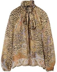 Etro - Bow-Tie Ruffled Printed Shirt - Lyst