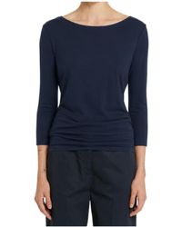 Marella - Boat-Neck Long-Sleeve T-Shirt - Lyst