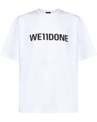 we11done - Logo-Print Cotton T-Shirt - Lyst