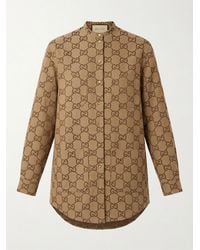 Gucci - Gg Supreme Monogram Buttoned Shirt - Lyst