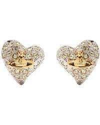 Vivienne Westwood - Petra Heart-Shape Stud Earrings - Lyst
