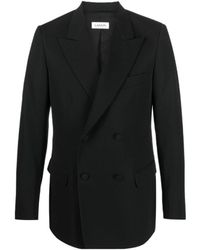 Lanvin - Double-Breasted Long-Sleeved Blazer - Lyst