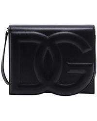 Dolce & Gabbana - Logo Embossed Foldover Top Crossbody Bag - Lyst