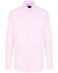 Giorgio Armani - Button-Up Curved Hem Shirt - Lyst