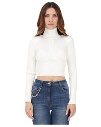 Elisabetta Franchi - Roll-Neck Horsebit Jumper - Lyst