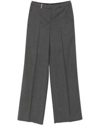 Peserico - Pressed-Crease Wool Trousers - Lyst