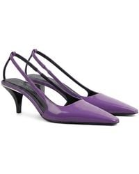Gucci - Slingback With Crystal Logo - Lyst