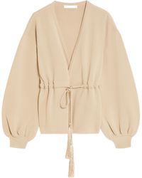 Max Mara - Tiberio V-Neck Tassel Detailed Cardigan - Lyst