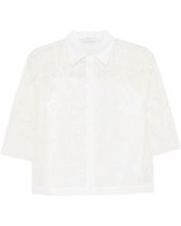 Peserico - Sequin Semi-Sheer Shirt - Lyst