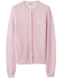 Miu Miu - Crewneck Button-Up Cardigan - Lyst