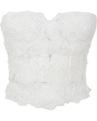 Ermanno Scervino - Floral Lace Strapless Bustier Top - Lyst