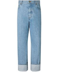 Thom Browne - Turn-Up Straight-Leg Denim Jeans - Lyst