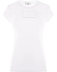 Elisabetta Franchi - Embroidered Jersey T-Shirt - Lyst