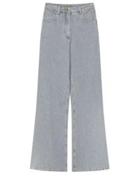 forte_forte - Logo Patch Flared Jeans - Lyst