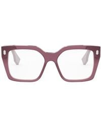 Fendi - Eyewear Square Frame Glasses - Lyst