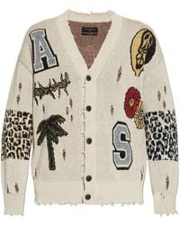 AllSaints - Foxxy Intarsia Cardigan - Lyst