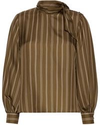 Max Mara - Silk Stripe Blouse - Lyst