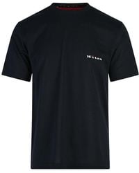 Kiton - Logo Embroidered Crew-Neck T-Shirt - Lyst