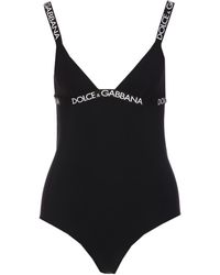 Dolce & Gabbana - Logo Band One Piece Swimsuit - Lyst