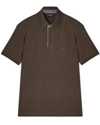 Emporio Armani - Button Detailed Short-Sleeved Polo Shirt - Lyst