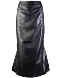 Alaïa - Alaïa Panelled Midi Skirt - Lyst