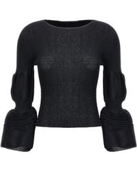 Issey Miyake - Assemblage Puff-Sleeved Branch Top - Lyst
