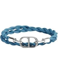 Dior - Cd Icon Woven Leather Double Bracelet - Lyst