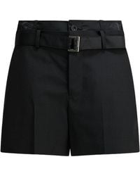 Sacai - Buckle Detailed Shorts - Lyst