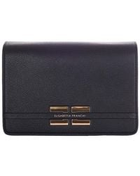 Elisabetta Franchi - Logo Stamp Foldover Top Shoulder Bag - Lyst