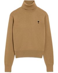 Ami Paris - Ami-De-Coeur Roll-Neck Sweater - Lyst