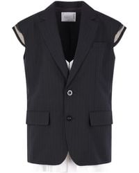 Sacai - Chalk Stripe Vest - Lyst