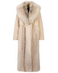 Blancha - Long-Sleeved Fur Coat - Lyst