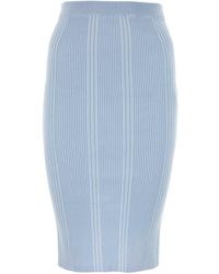 Bottega Veneta - Back Slit Knitted Midi Skirt - Lyst