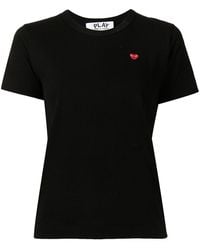 COMME DES GARÇONS PLAY - Logo-Print Cotton T-Shirt - Lyst